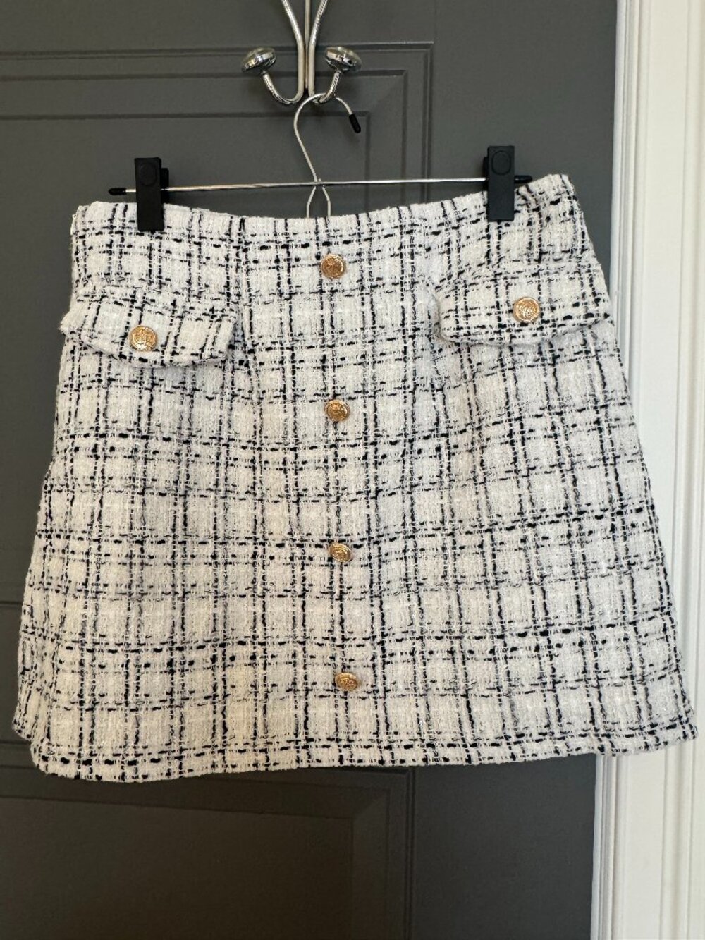 Cupshe Women's Tweed High Waist Mini Skirt Size Large